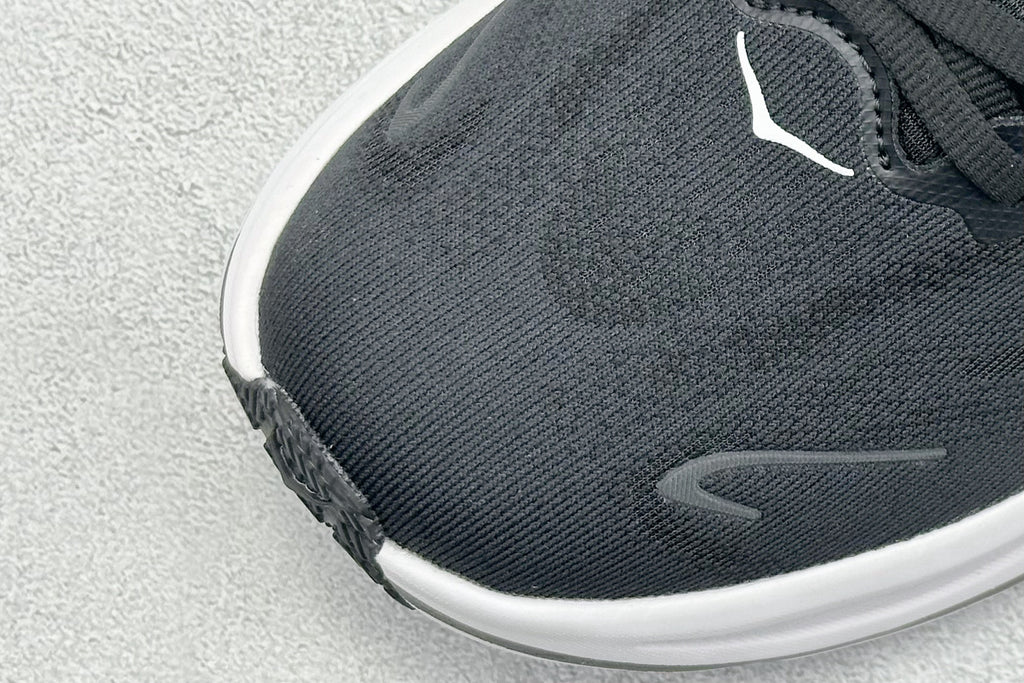 HOKA Clifton 10 Black White Cushioned Road Running Sneakers