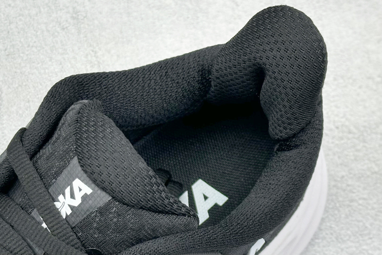 HOKA Clifton 10 Black White Cushioned Road Running Sneakers