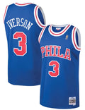 Men's Philadelphia 76ers Allen Iverson Mitchell & Ness Royal 1996-97 Hardwood Classics Swingman Jersey