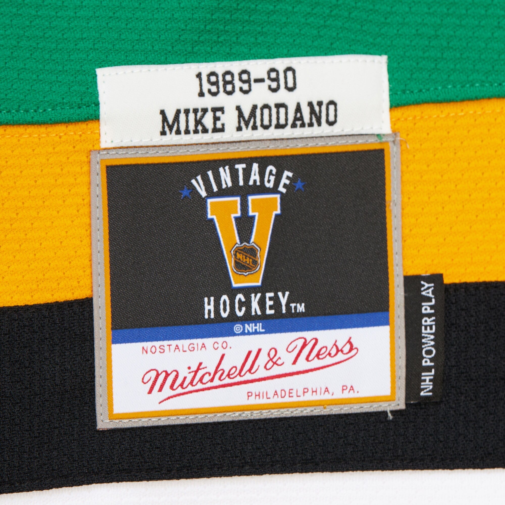 Men's Mike Modano Kelly Green Minnesota North Stars 1989/90 Power Play Player Jersey