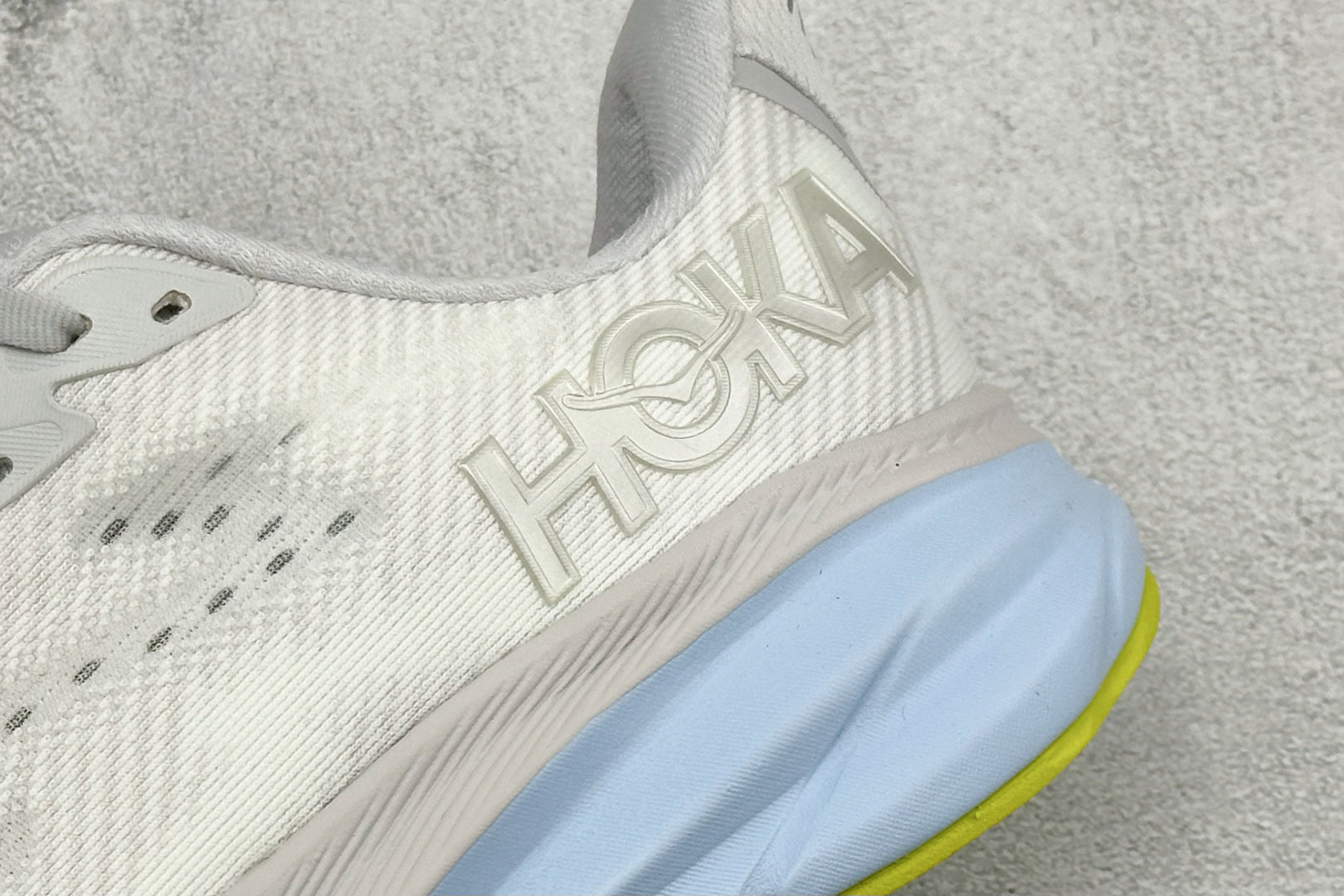HOKA Clifton 9 White/Pale Blue Daily Road Running Shoe