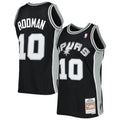Men's San Antonio Spurs Dennis Rodman Mitchell & Ness Black 1993/94 Hardwood Classics Swingman Jersey