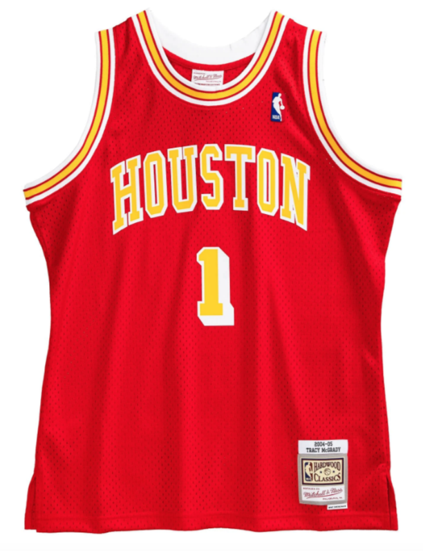 Men's Tracy McGrady Houston Rockets 2004-05 Red Swingman Replica Jersey By Mitchell & Ness
