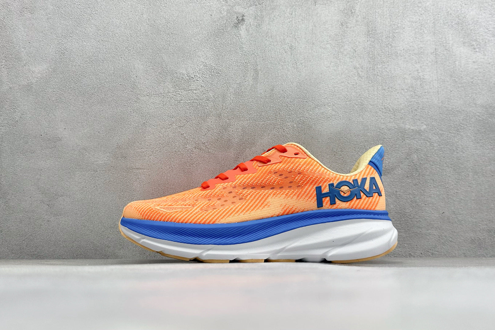 HOKA Clifton 9 Orange & Blue Gradient Daily Running Trainers