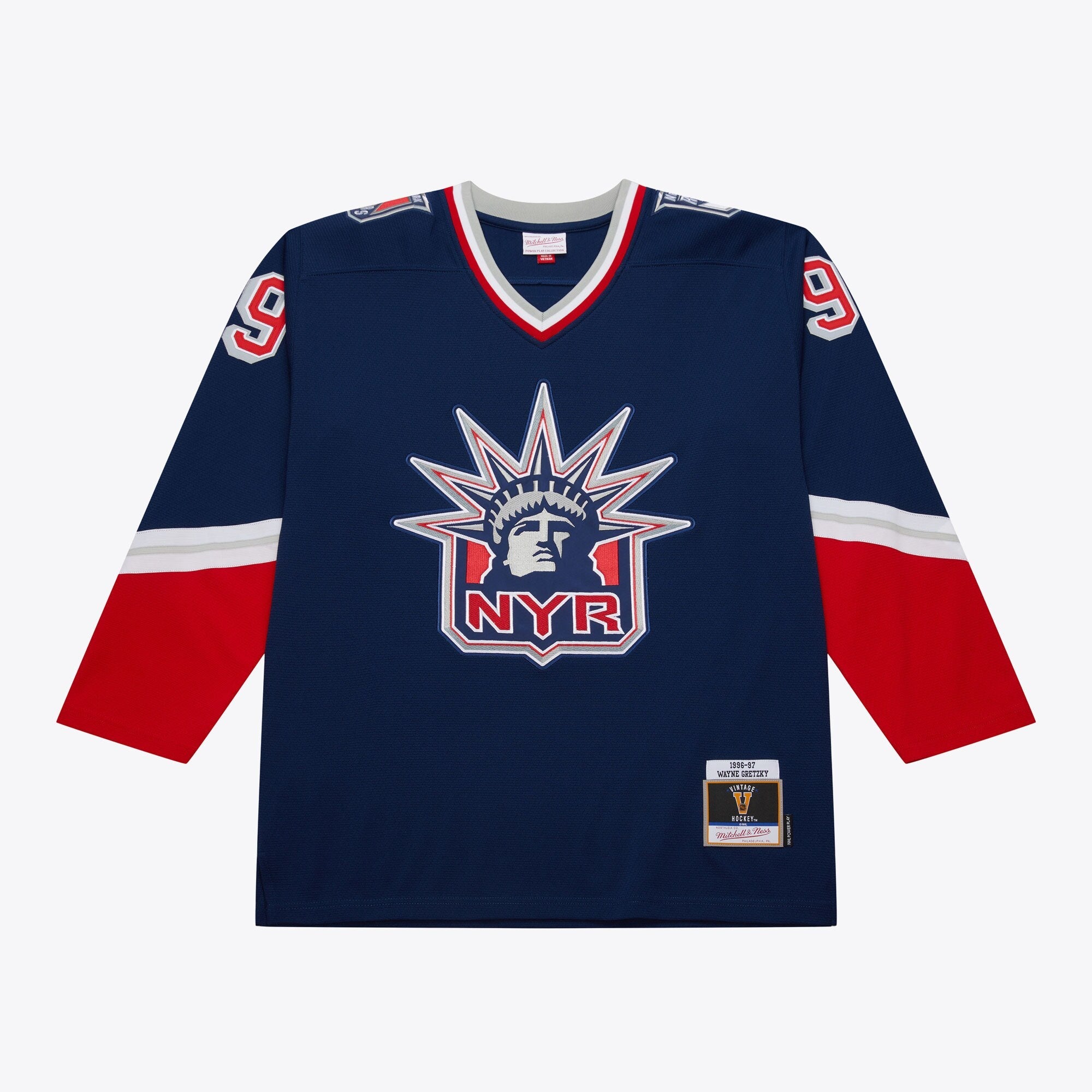 Men's Wayne Gretzky Navy New York Rangers 1996/97 Power Play Player Jersey