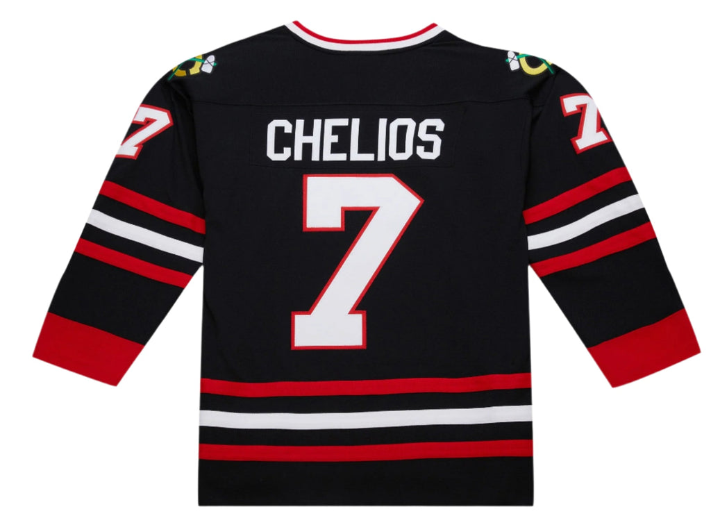 Men's Chris Chelios Black Chicago Blackhawks 1997/98 Power Play Player Jersey