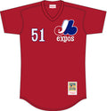 Men's Randy Johnson Montreal Expos Mitchell & Ness Batting Practice Jersey - Red