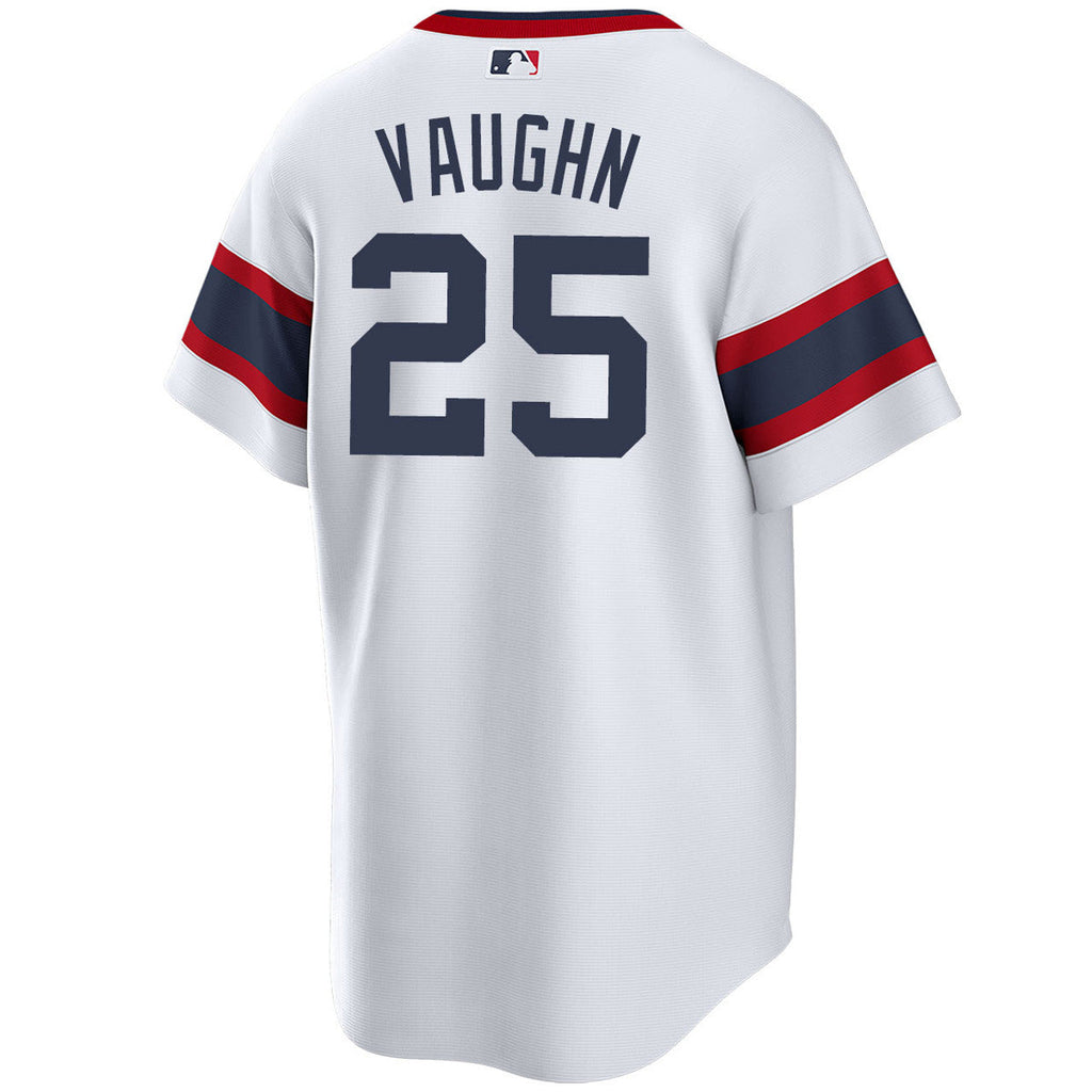 NIKE Men's Andrew Vaughn Chicago White Sox Home White 1983 Sunday Alternate Premium Stitch Replica Jersey