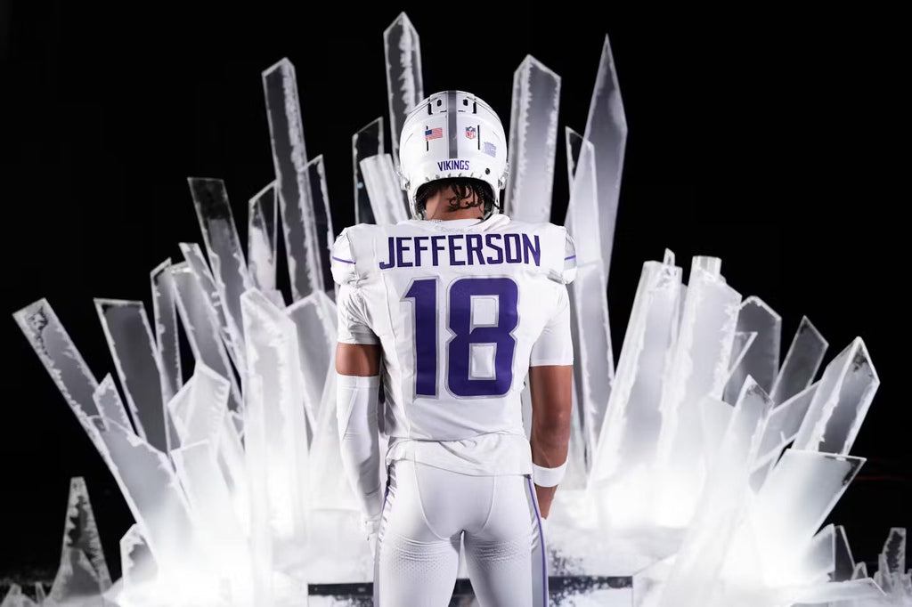Youth Justin Jefferson Minnesota Vikings Winter Warrior Nike Game Jersey