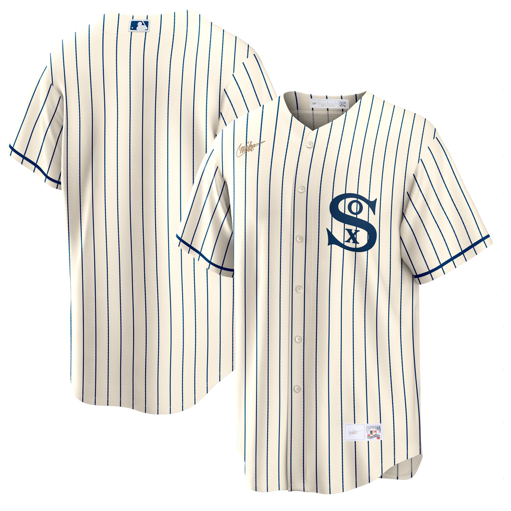 NIKE Men's Chicago White Sox Field of Dreams Cream Cooperstown Collection Blank Replica Jersey