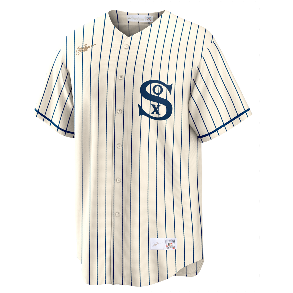 NIKE Men's Chicago White Sox Field of Dreams Cream Cooperstown Collection Blank Replica Jersey