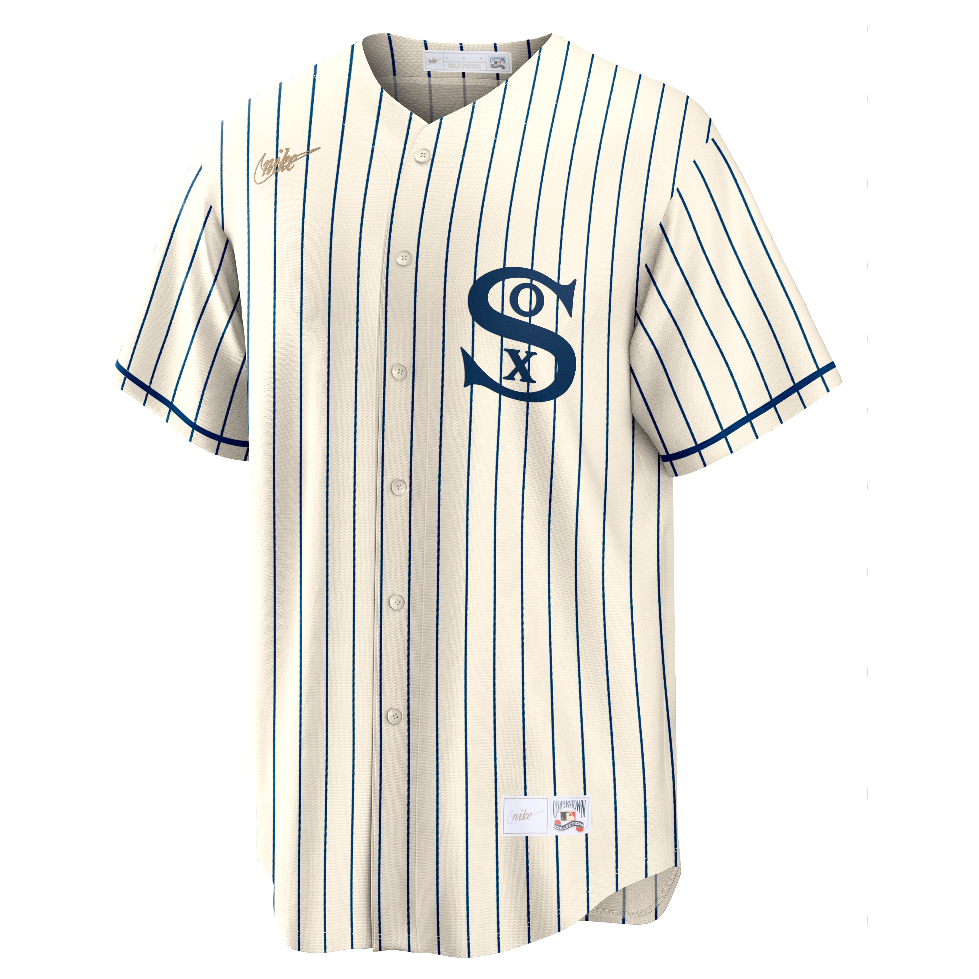 NIKE Men's Chicago White Sox Field of Dreams Cream Cooperstown Collection Blank Replica Jersey