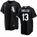 NIKE Men's Ozzie Guillen Chicago White Sox Black Alternate Premium Twill Replica Jersey