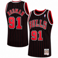 Men's Chicago Bulls Dennis Rodman Mitchell & Ness Black 1995-96 Hardwood Classics Swingman Jersey