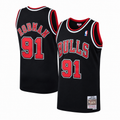 Men's Chicago Bulls Dennis Rodman Mitchell & Ness Black 1997-98 Hardwood Classics Swingman Jersey