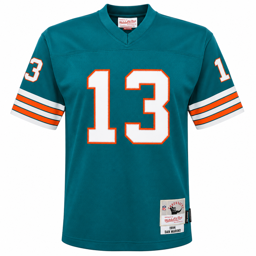 Youth Miami Dolphins Dan Marino Mitchell & Ness Aqua Retired Player Vintage Replica Jersey