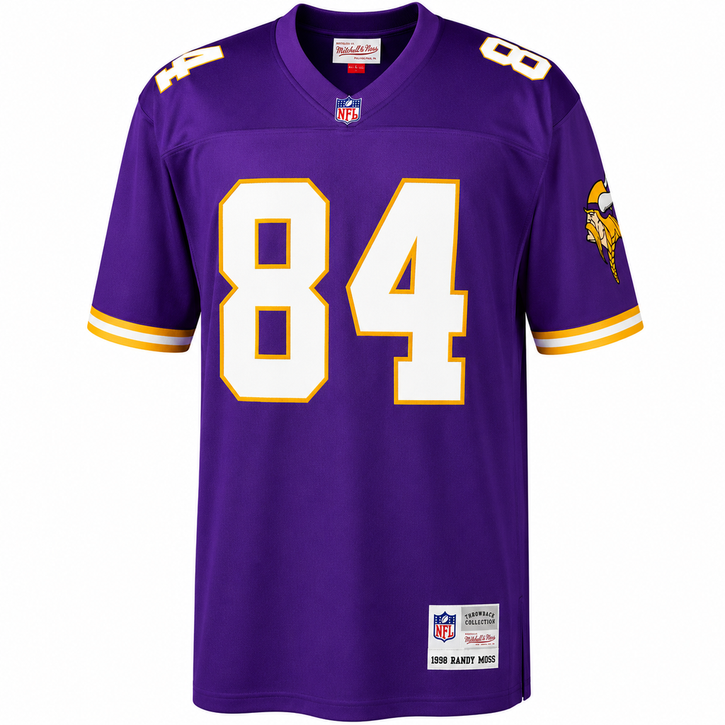 Men's Minnesota Vikings Randy Moss Mitchell & Ness Purple 1998 Legacy Replica Jersey