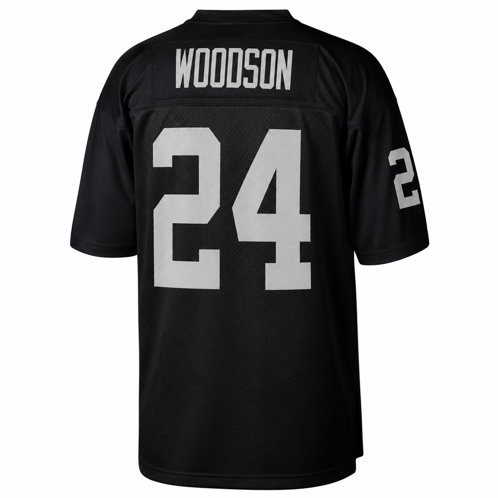 Men's Oakland Raiders Charles Woodson Mitchell & Ness Black 1998 Home Legacy Jersey