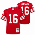 Youth San Francisco 49ers Joe Montana Mitchell & Ness Scarlet Retired Player Vintage Replica Jersey