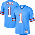 Men's Houston Oilers Warren Moon Mitchell & Ness Light Blue Legacy Replica Jersey