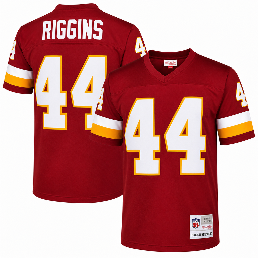Mens Washington Commanders Redskins John Riggins Mitchell & Ness Burgundy Retired Player Vintage Replica Jersey