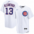 NIKE Men's Kevin Alcantara Chicago Cubs Premium Twill White Home Replica Jersey With Premium Twill Lettering