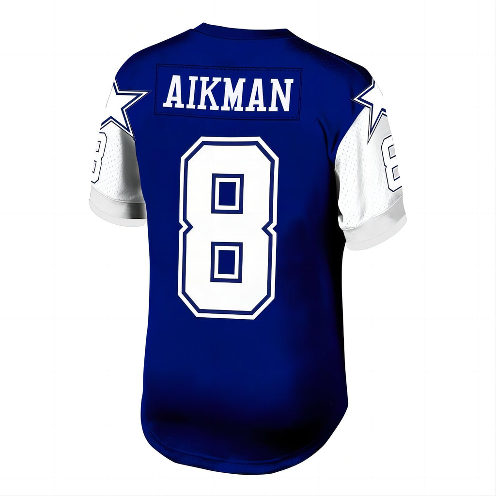 D.Cowboys #8 Troy Aikman  Navy Legacy Replica Jersey Stitched American Football Jerseys