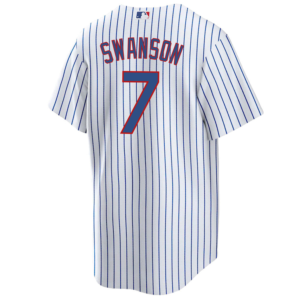 NIKE Youth Dansby Swanson Chicago Cubs White Home Replica Jersey