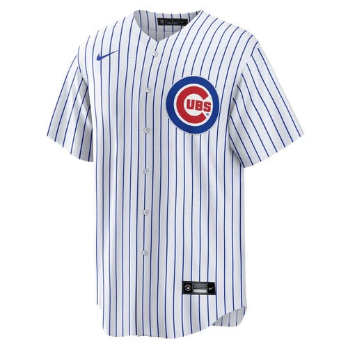 NIKE Men's Dansby Swanson Chicago Cubs White Home Premium Stitch Replica Jersey