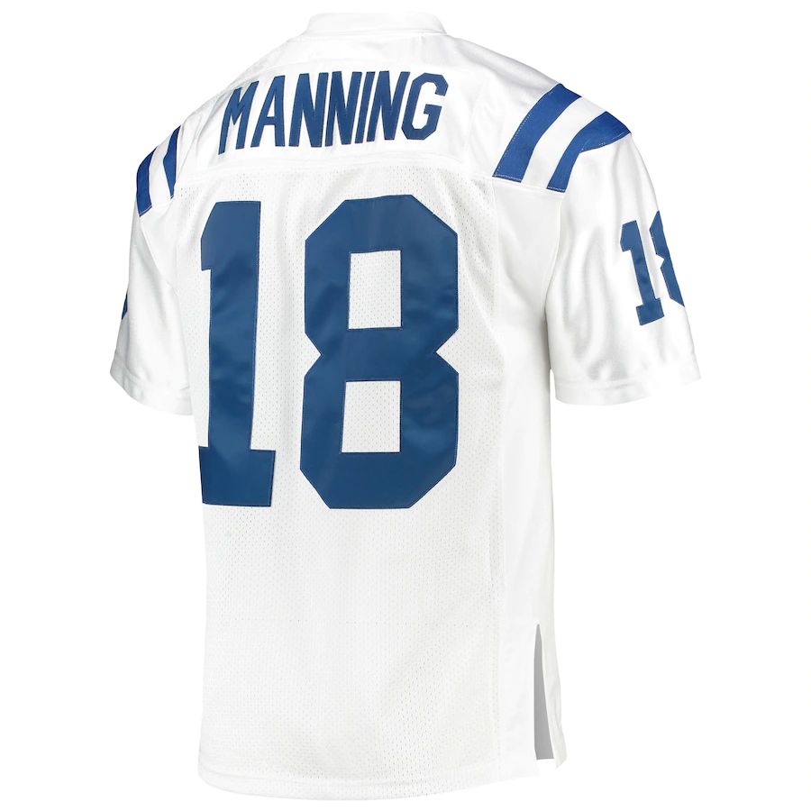 IN.Colts #18 Peyton Manning  White 2006 Super Bowl XLI Authentic Retired Player Jersey Stitched American Football Jerseys
