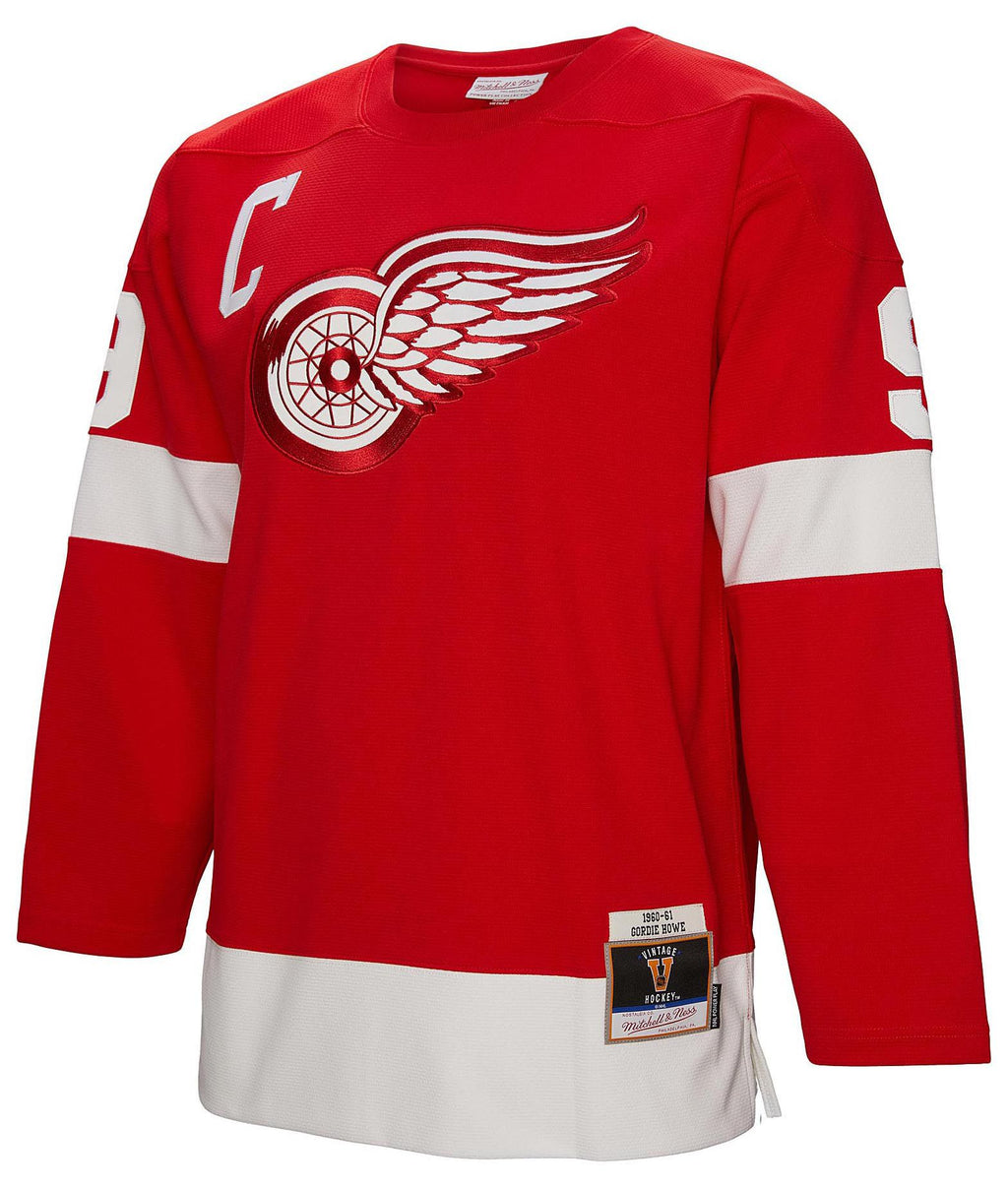 Mitchell & Ness Men's Detroit Red Wings Gordie Howe #9 1960 Red Power Play Vintage Replica Jersey