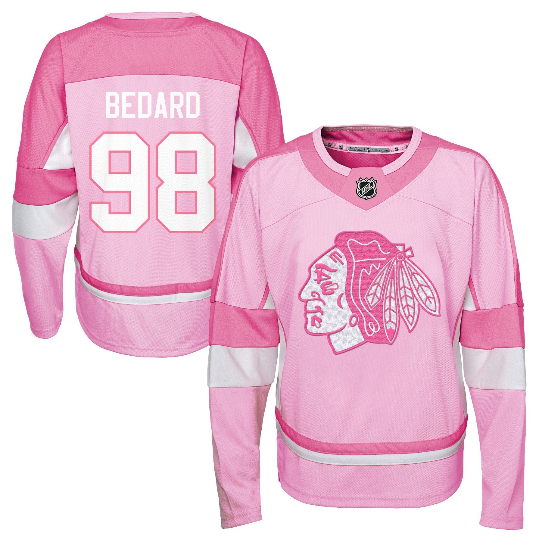 Infant Connor Bedard Chicago Blackhawks Girls Pink Fashion Jersey