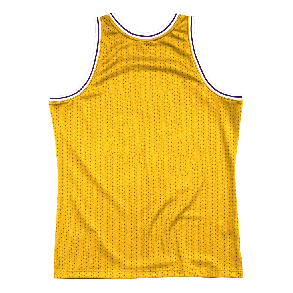 Men's Los Angeles Lakers Mitchell & Ness Gold Hardwood Classics Blown Out Fashion Jersey