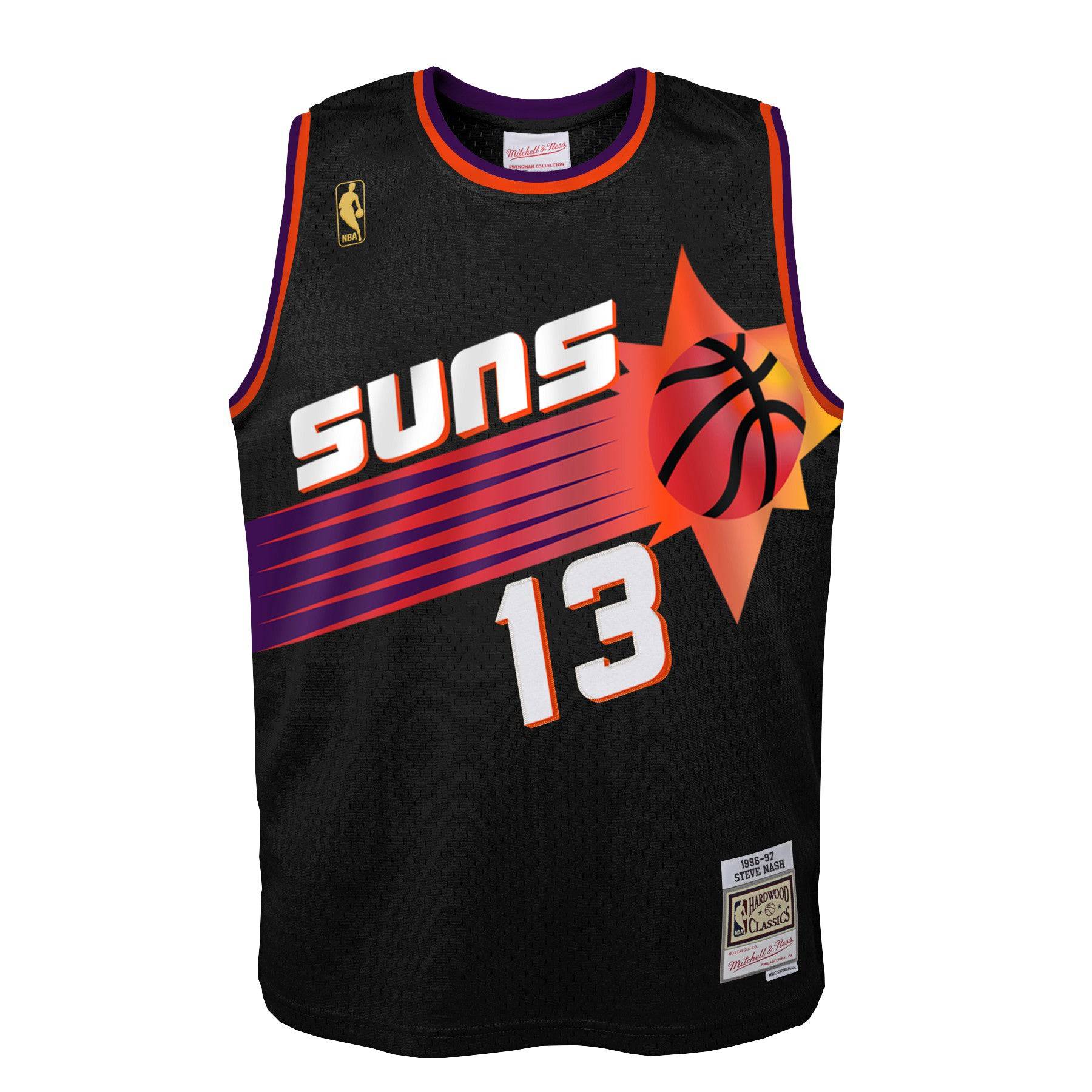 Youth Phoenix Suns Steve Nash Mitchell & Ness Black 1996-97 Hardwood Classics Swingman Jersey