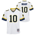 Youth Tom Brady #10 Michigan Wolverines 1999  White Mitchell & Ness Legacy NCAA Jersey