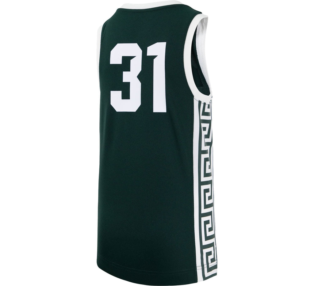 Men's Michigan State Spartans Nike Replica #31 Basketball Jersey – Green