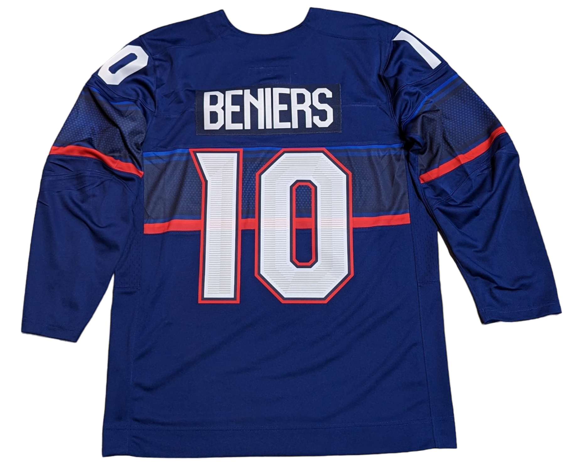 Mens USA Hockey Matty Beniers Nike Olympic Navy Replica Jersey