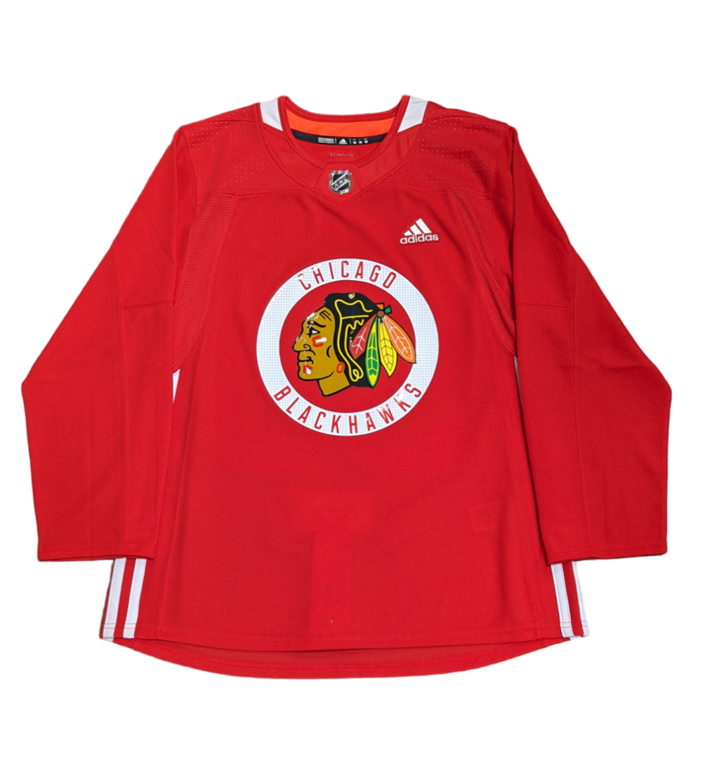 Men's Connor Bedard Chicago Blackhawks adidas Authentic Red Practice Jersey