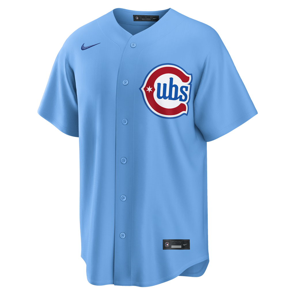 NIKE Men's Chicago Cubs Mark Grace #17 Light Blue 2nd Alternate Replica Jersey