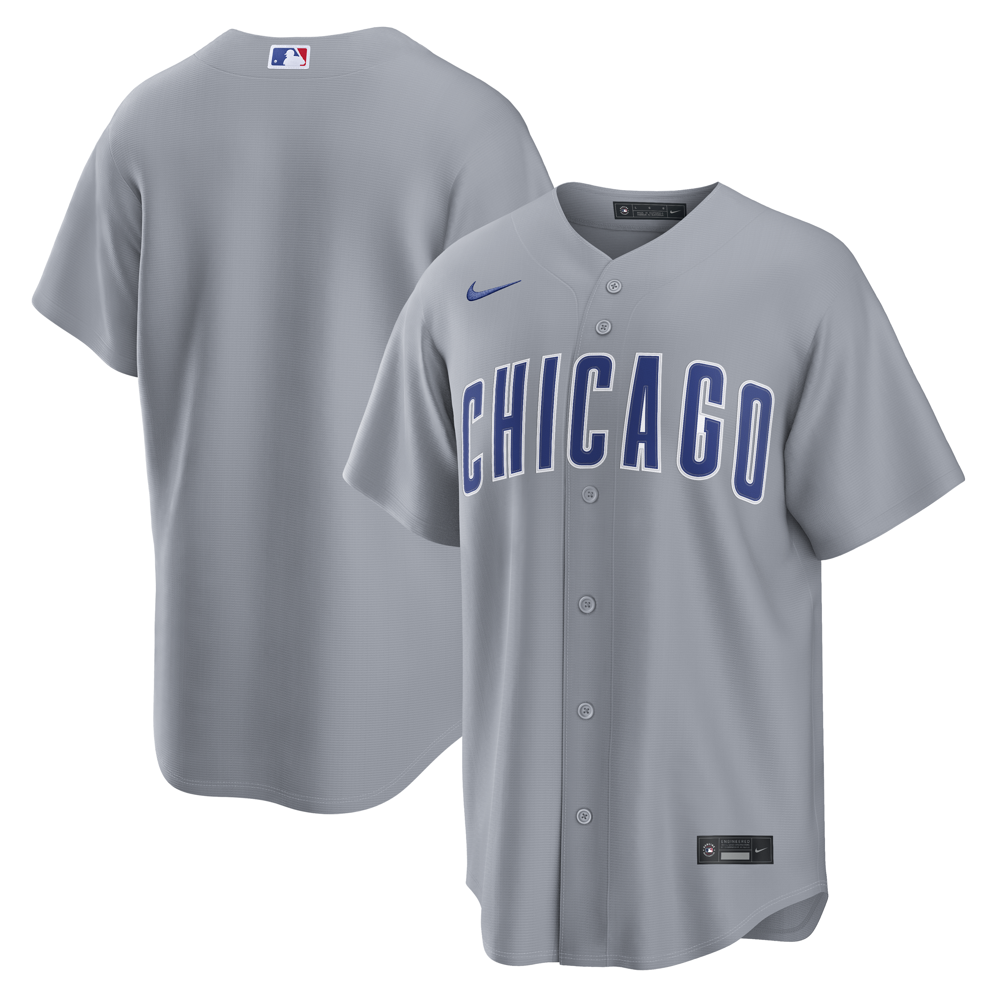 Men's Chicago Cubs Nike Gray Road Replica Blank Team Jersey