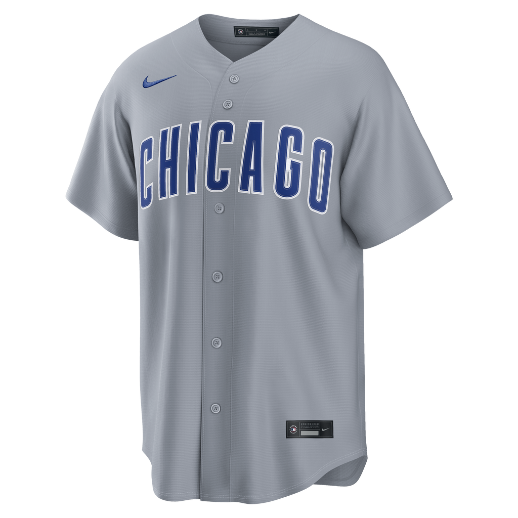Men's Chicago Cubs Nike Gray Road Replica Blank Team Jersey