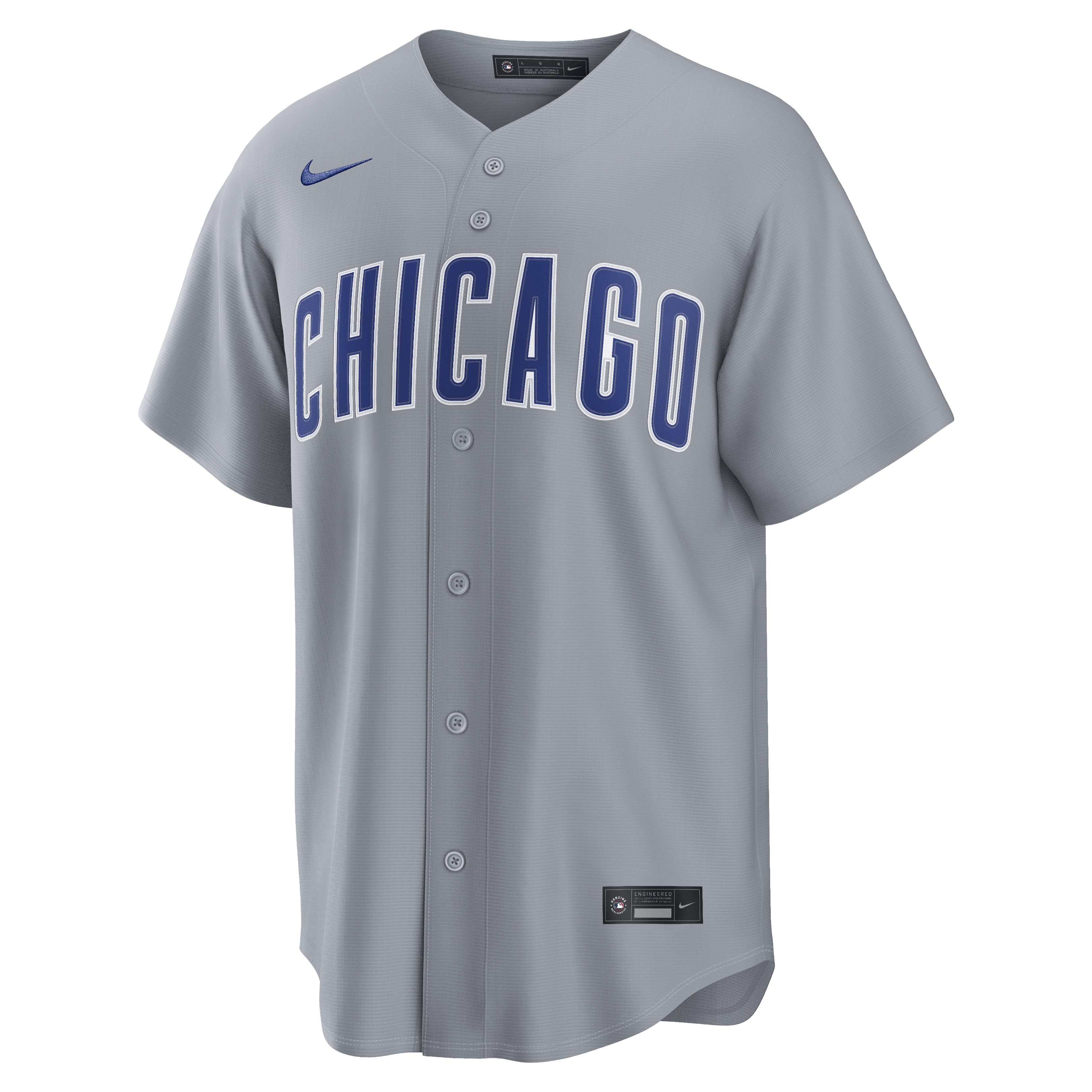 Men's Chicago Cubs Nike Gray Road Replica Blank Team Jersey