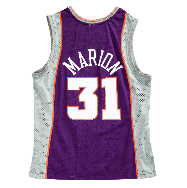 Men's Phoenix Suns Shawn Marion Mitchell & Ness Purple 2001-02 Hardwood Classics Swingman Jersey
