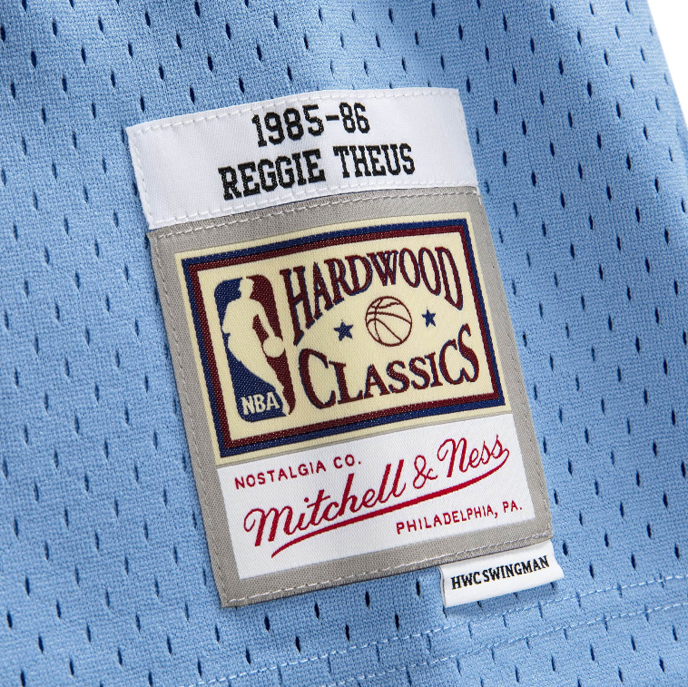 Men's Reggie Theus Sacramento Kings 1985-86 Powder Blue Swingman Replica Jersey By Mitchell & Ness