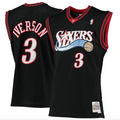 Men's Allen Iverson Philadelphia 76ers 2000-2001 Swingman Black Replica Jersey By Mitchell & Ness