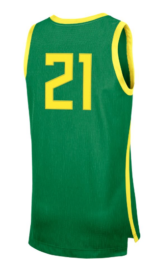 Men's Oregon Ducks Nike Replica #21 Basketball Jersey – Green