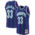 Men's Alonzo Mourning Charlotte Hornets 1994-95 Purple Swingman Replica Jersey By Mitchell & Nessi