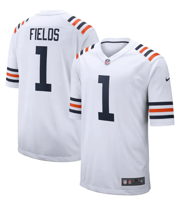 Justin Fields Chicago Bears Youth White Alternate 1936 Classic Game Jersey