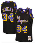 Men's Los Angeles Lakers Shaquille O'Neal Mitchell & Ness Black 1996-97 Hardwood Classics Reload Swingman Jersey-Black