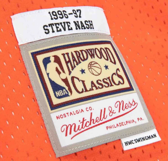 Men's Steve Nash Phoenix Suns Mitchell & Ness 1996-97 Hardwood Classics Reload 2.0 Swingman Jersey - Orange